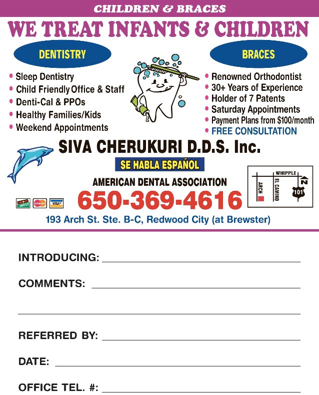 Siva Cherukuri Dental Referral Slip